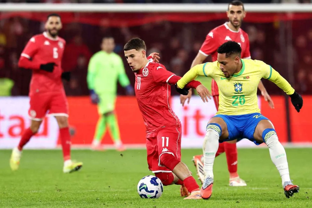 Brésil-Tunisie en amical à Lille: nul 1-1 au Stade Pierre-Mauroy