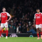 Déclan Rice en colère après la victoire de Arsenal contre Wolves