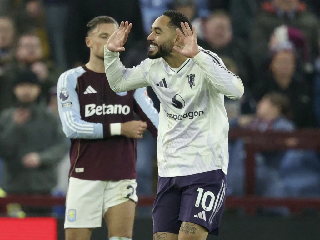 Man Utd vs Aston Villa : réaction émotionnelle de Matheus Cunha