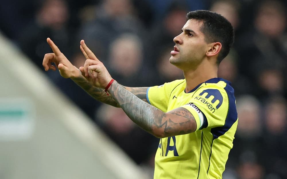 Cristian Romero lors du match Tottenham contre Newcastle