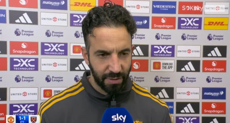 Ruben Amorim justifie son choix de substitution face à West Ham