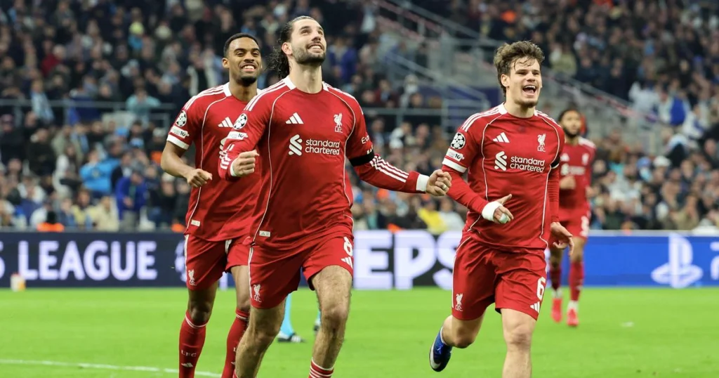 Liverpool s'impose face à Marseille en Ligue des Champions
