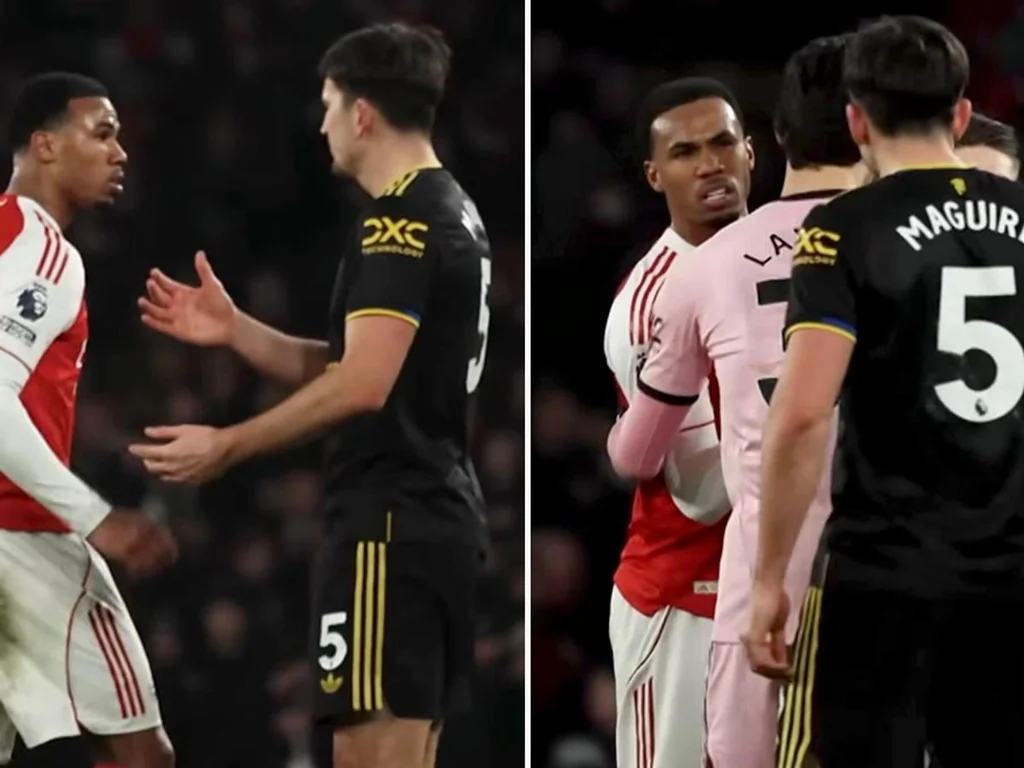 Clash entre Gabriel Magalhaes et Harry Maguire après Manchester United-Arsenal