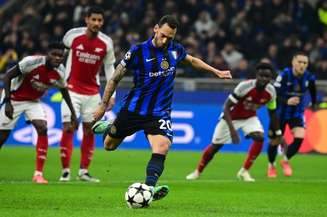 Inter Milan et Arsenal au San Siro lors d'un match de Ligue des champions.