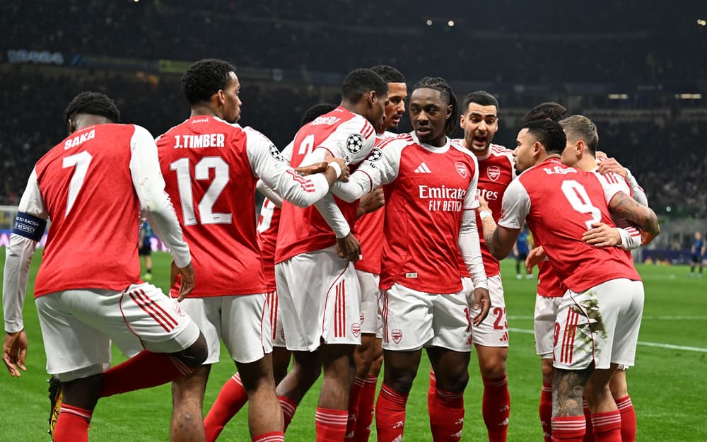 Arsenal en action lors de la phase de groupes