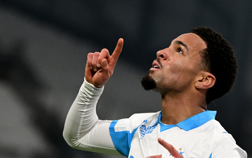 Ethan Nwaneri lors de son premier match en Ligue 1 avec Marseille