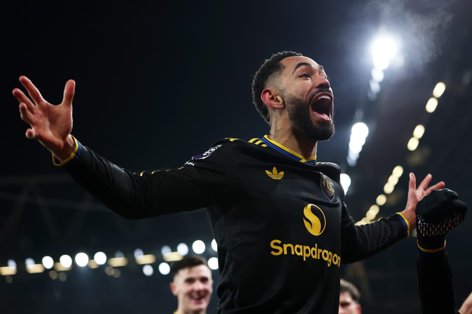 Matheus Cunha célébrant son but