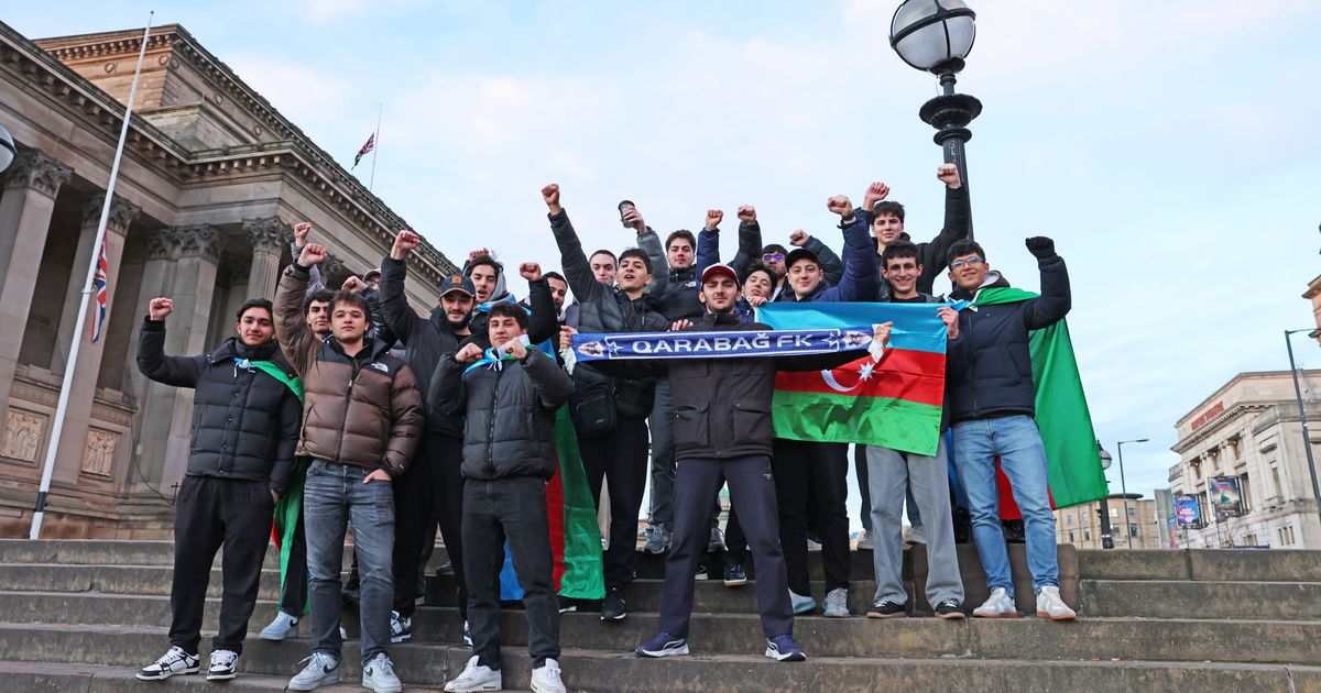 Supporters de Qarabag dans le centre-ville de Liverpool