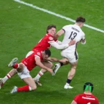 L'équipe d'Angleterre face au Pays de Galles en Six Nations