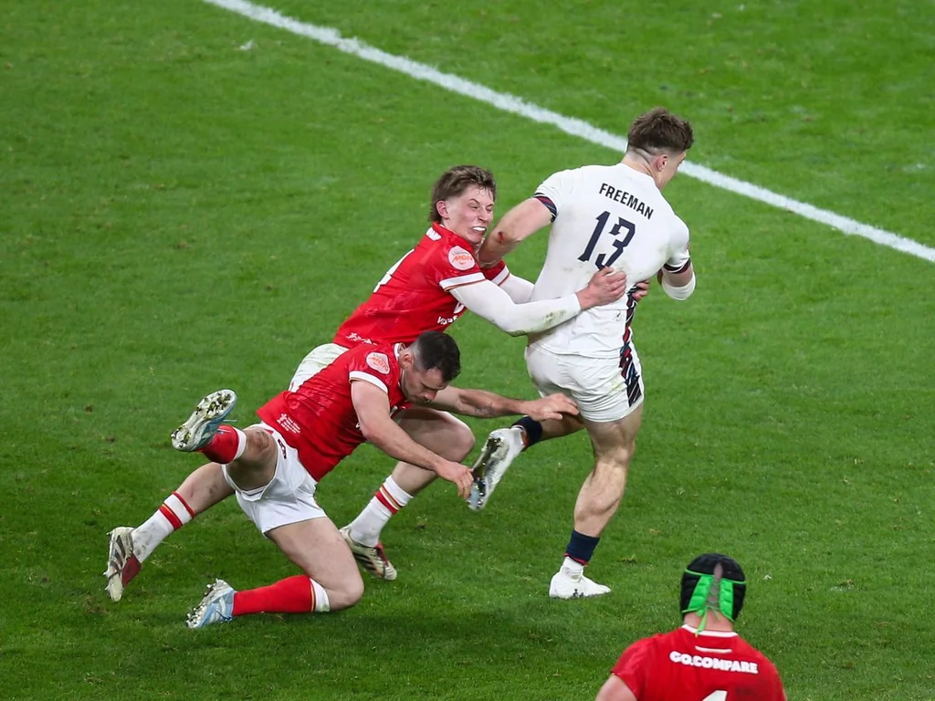 L'équipe d'Angleterre face au Pays de Galles en Six Nations