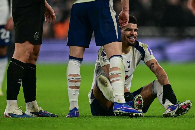 Dominic Solanke lors du match Tottenham contre Manchester City