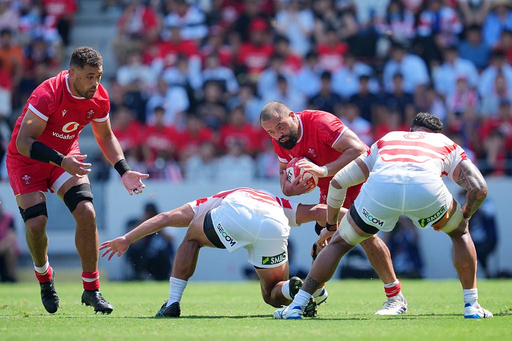 Josh Macleod en action pour le Pays de Galles face au Japon en juillet dernier