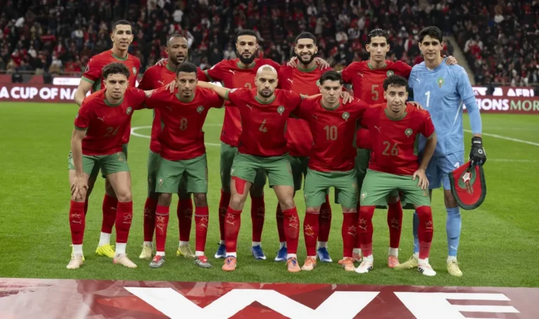 Les joueurs du Maroc posent avant la Coupe du monde 2026