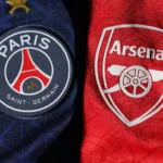 Visuel officiel UEFA de la finale de Ligue des champions entre Paris et Arsenal à Budapest