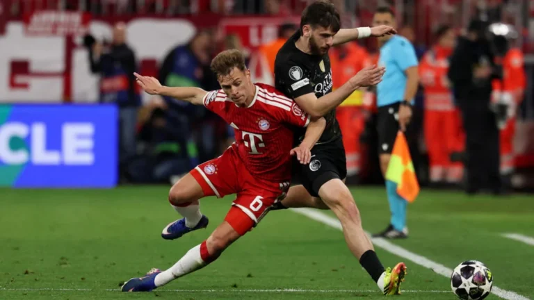 Ousmane Dembélé célèbre son but face au Bayern Munich en demi-finale retour de Ligue des champions