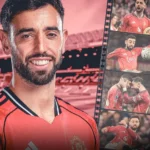 Bruno Fernandes lors d'un match avec Manchester United