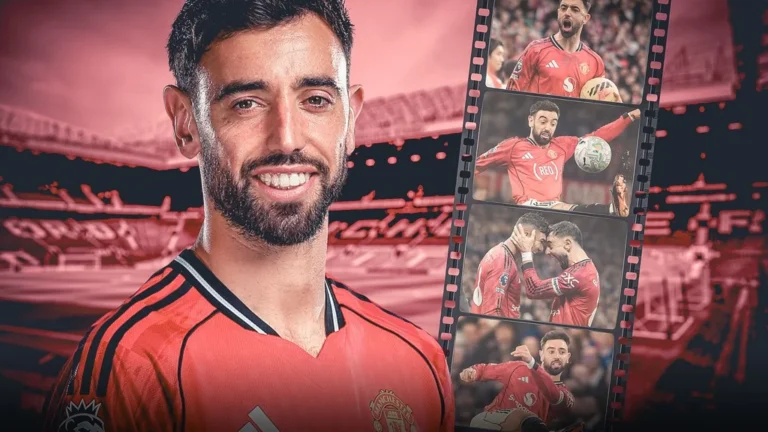 Bruno Fernandes lors d'un match avec Manchester United