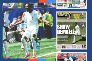 Ousmane Dembélé célébrant son triplé avec les Bleus face à la Norvège, Mondial 2026