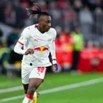 Yan Diomandé sous le maillot du RB Leipzig lors de la saison 2025-2026
