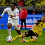 Yan Diomandé sous le maillot du RB Leipzig, lors de la saison 2025-2026