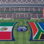 Simulation de cérémonie d'avant-match du Mondial 2026 autour du rond central