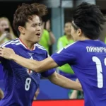 Takefusa Kubo et Keito Nakamura fêtent le but du Japon contre les Pays-Bas, Coupe du monde 2026