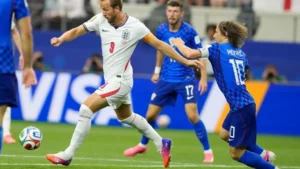 Harry Kane et Luka Modric pendant Angleterre-Croatie au Mondial 2026