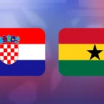 Croatie-Ghana au Lincoln Financial Field de Philadelphie, le 27 juin 2026 : Petar Sucic célèbre après son but à la 31e minute