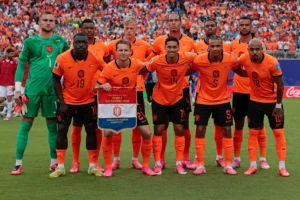 Les joueurs de l'équipe des Pays-Bas lors d'un match de la Coupe du monde 2026