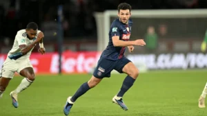 Gonçalo Ramos sous le maillot du PSG lors d'un match de Coupe de France en janvier 2026 — bientôt attaquant de l'AC Milan