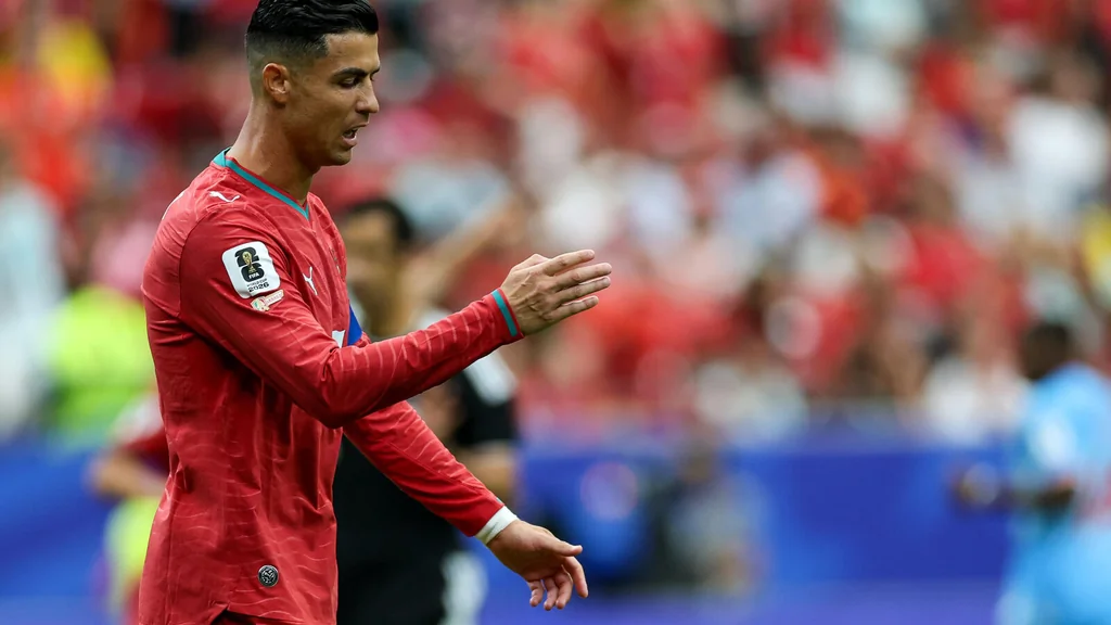 Cristiano Ronaldo dépité lors de Portugal-RD Congo (1-1), le 17 juin 2026 à Houston