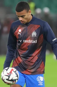 Mason Greenwood sous le maillot de l'Olympique de Marseille lors d'OM-ASSE 2024-2025