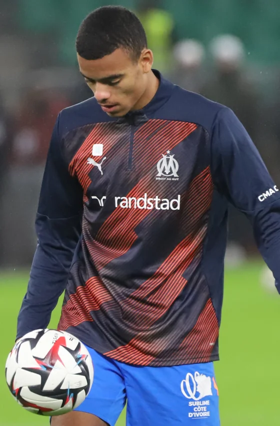 Mason Greenwood sous le maillot de l'Olympique de Marseille lors d'OM-ASSE 2024-2025