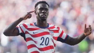 Folarin Balogun, meilleur buteur américain du Mondial 2026 avec trois buts, dont la suspension a été levée par la FIFA après l'appel de Donald Trump