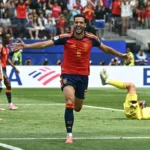 Mikel Merino après le quart de finale Espagne-Belgique au Mondial 2026