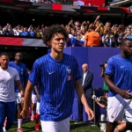 Kang-In Lee sous le maillot du PSG avant son départ vers l'Atlético de Madrid