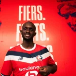 Tanguy Nianzou lors de l'annonce de sa signature au LOSC
